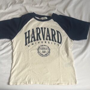 Harvard H&M Short Sleeve T-Shirt Blue & White